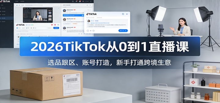 2026TikTok��0��1ֱ���Σ�ѡƷ�������˺Ŵ��죬���ִ�ͨ�羳����