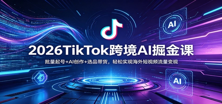 2026TikTok�羳AI���Σ��������+AI����+ѡƷ����������ʵ�ֺ������Ƶ��